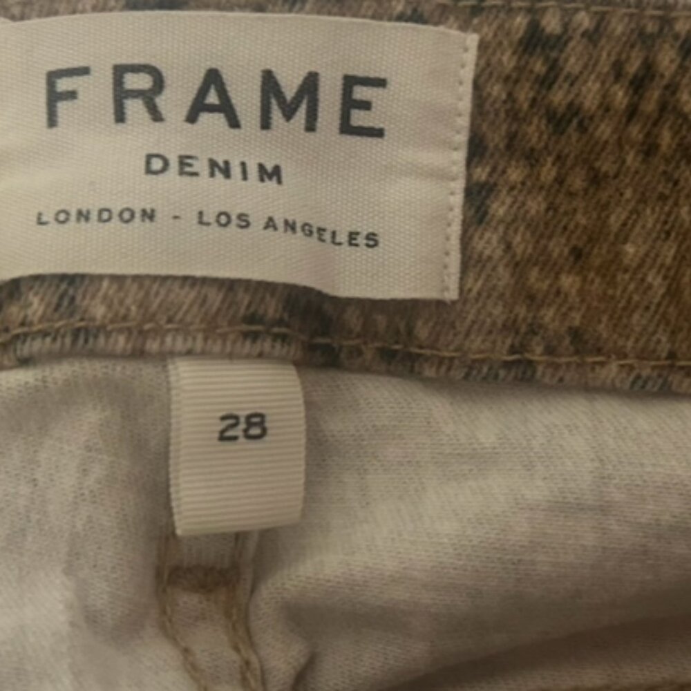 Frame Le Crop Mini Boot Python Jeans - image 5